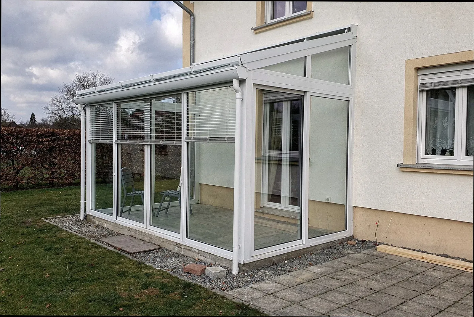 Glasanbau an einem Wohnhaus in Bischberg